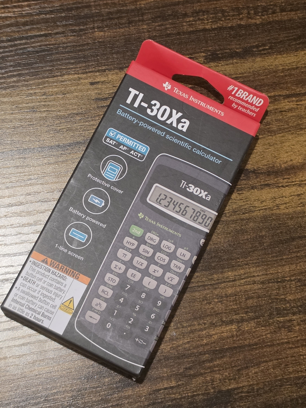 Texas Instruments TI-30Xa Scientific Calculator - Black/Red Packaging